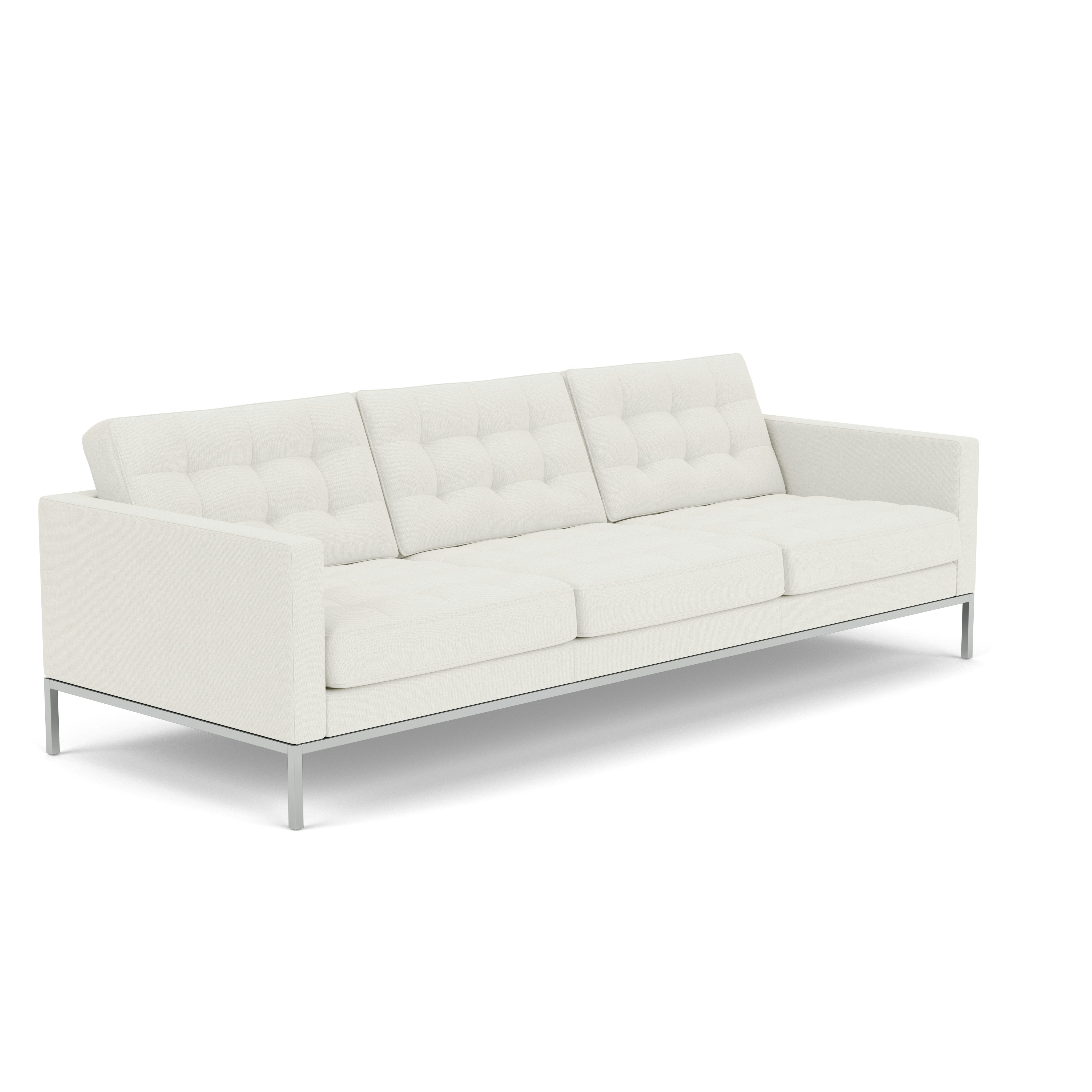 Florence Knoll Relaxed Sofa - Two Seater, Hourglass, Air, Pol Chrome