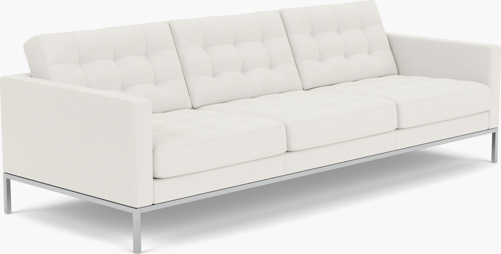 Florence Knoll Relaxed Sofa - Two Seater, Hourglass, Air, Pol Chrome