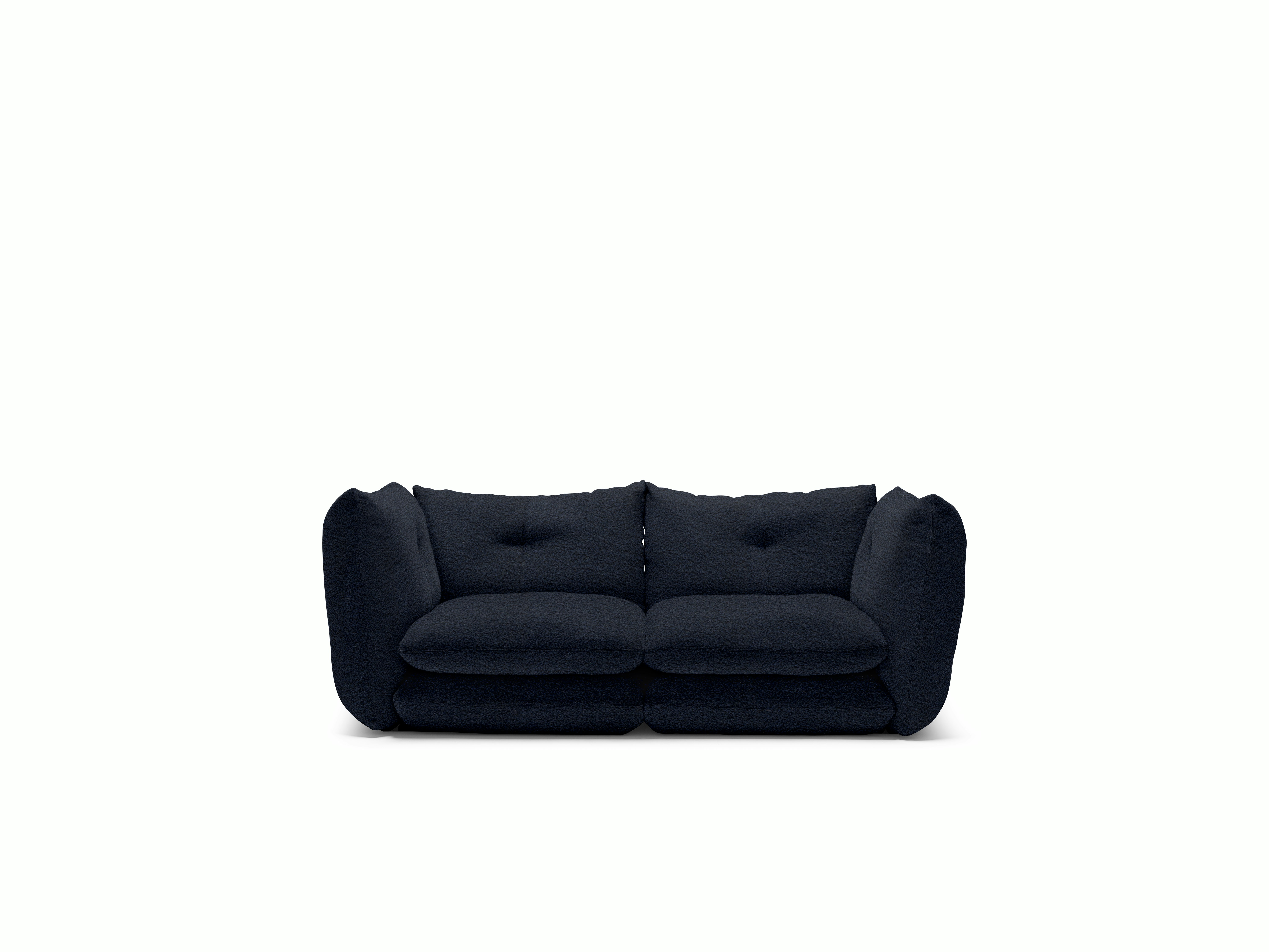 Pillo Sofa -  Two Seater,  Standard or Deep,  Curly ,  Blue