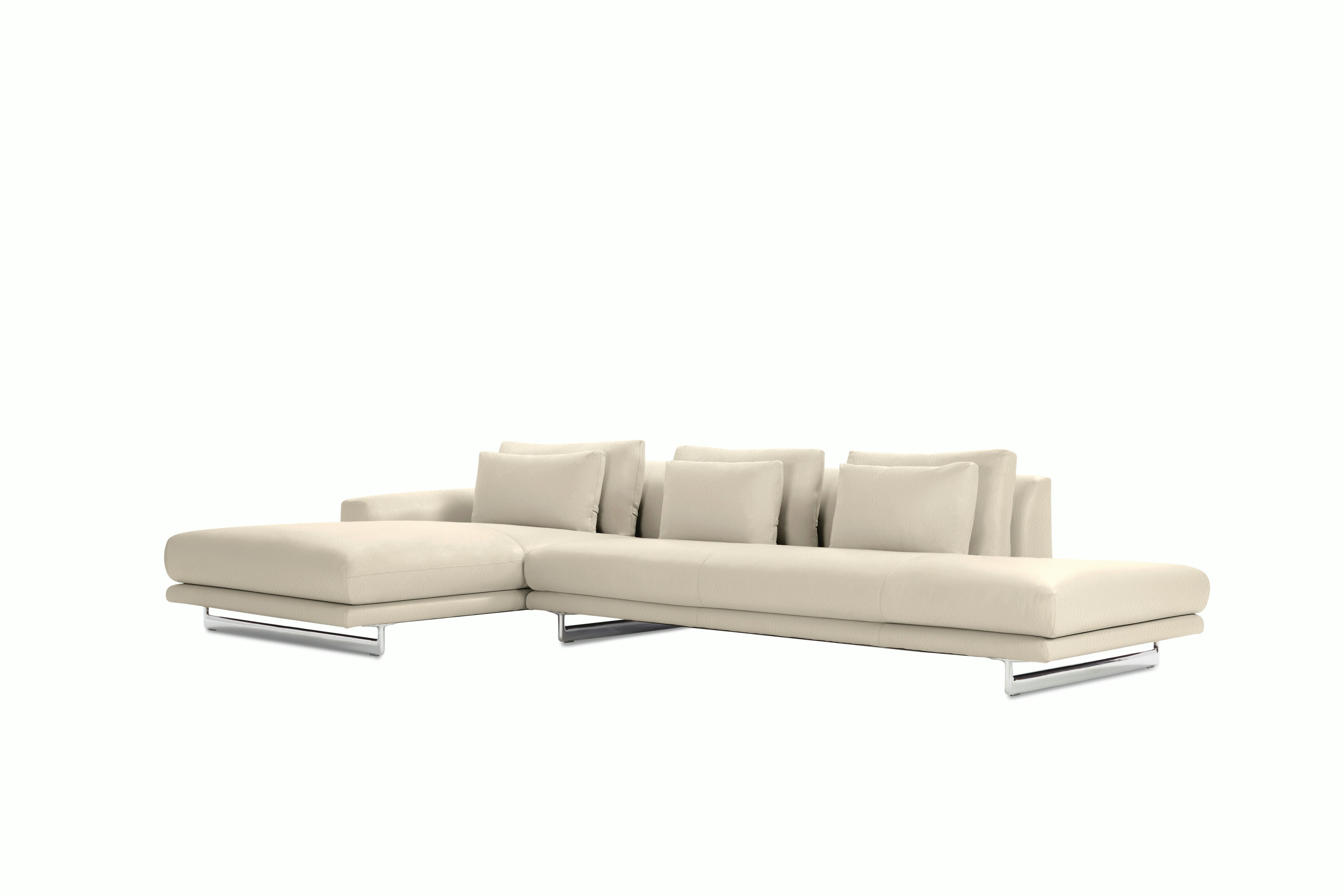 A gesso Lecco Open Sectional with Chaise viewed from the front