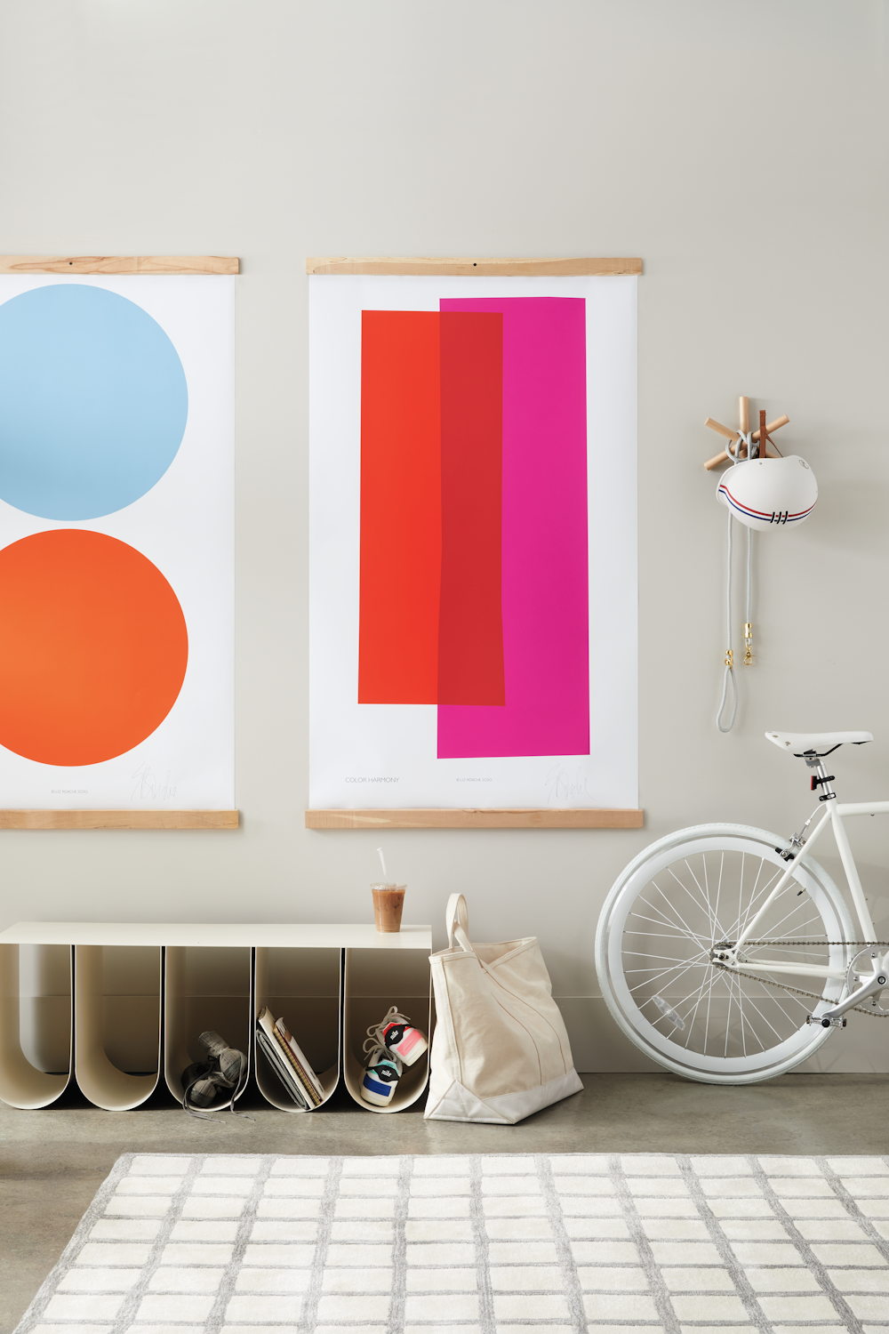 Liz Roache Art "Color Harmony" Print in a living room setting