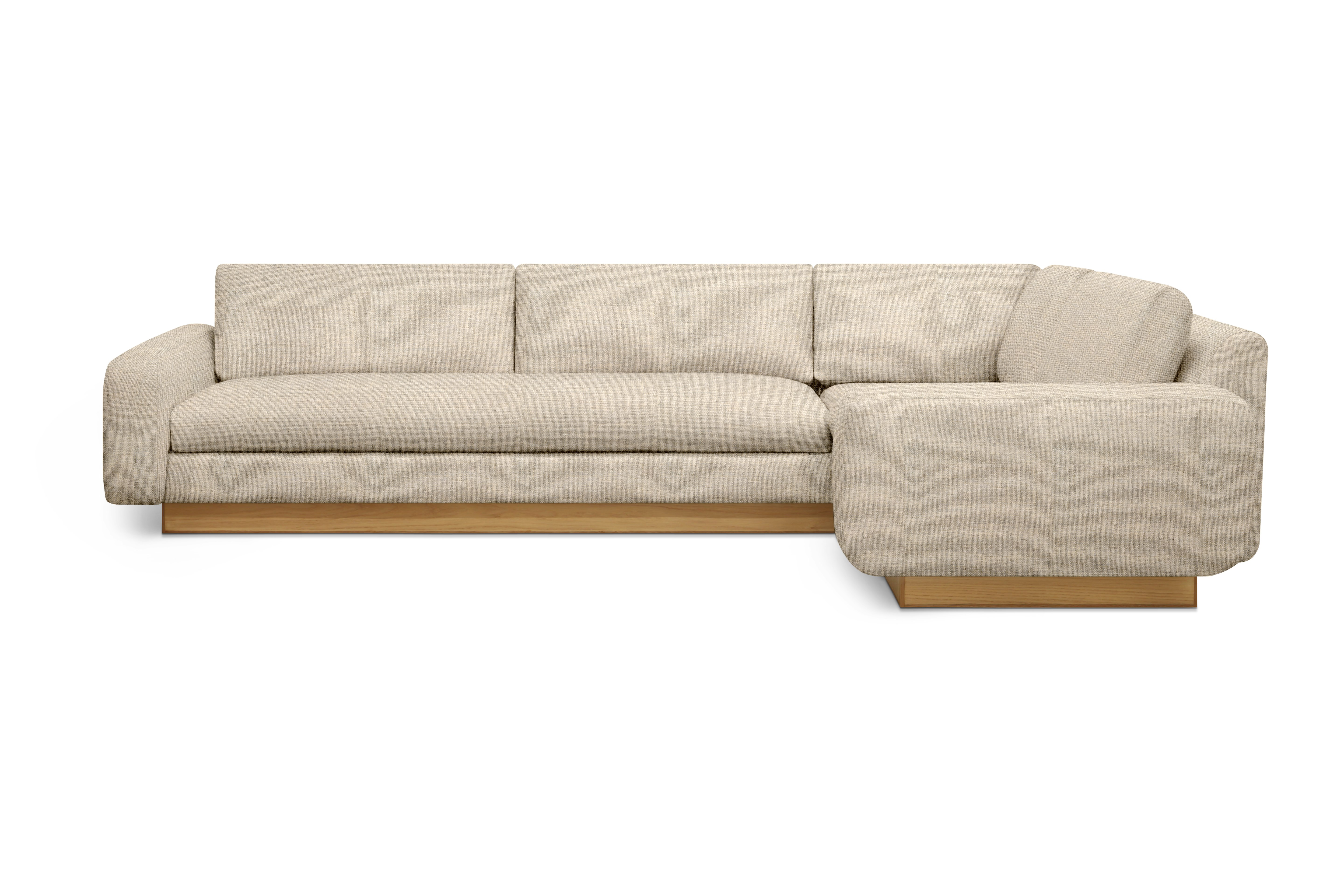 Mesa Corner Sectional - Right,  Amelia,  Bisque,  Oak