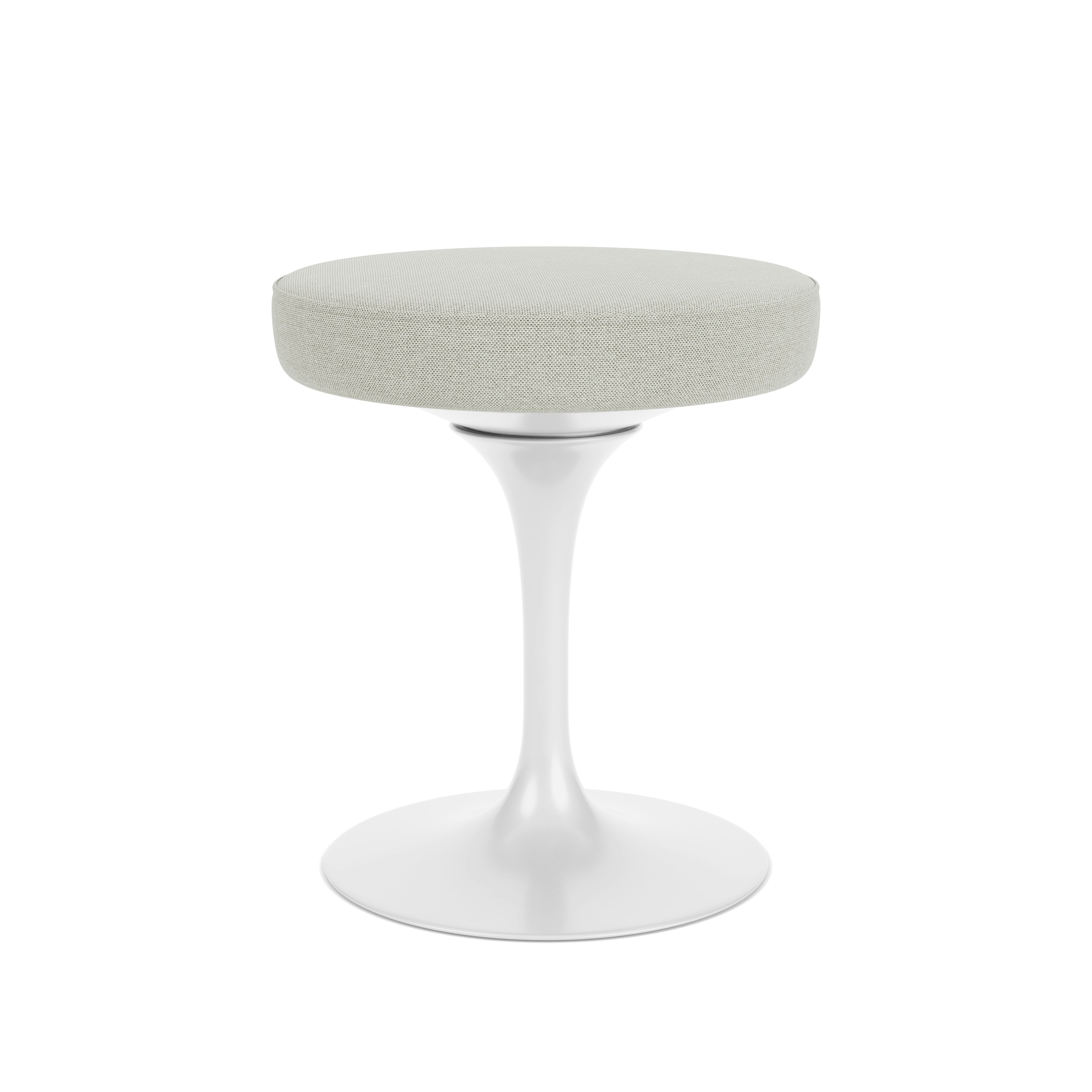 Saarinen Tulip Stool - Crossroad, Gravel, White Base