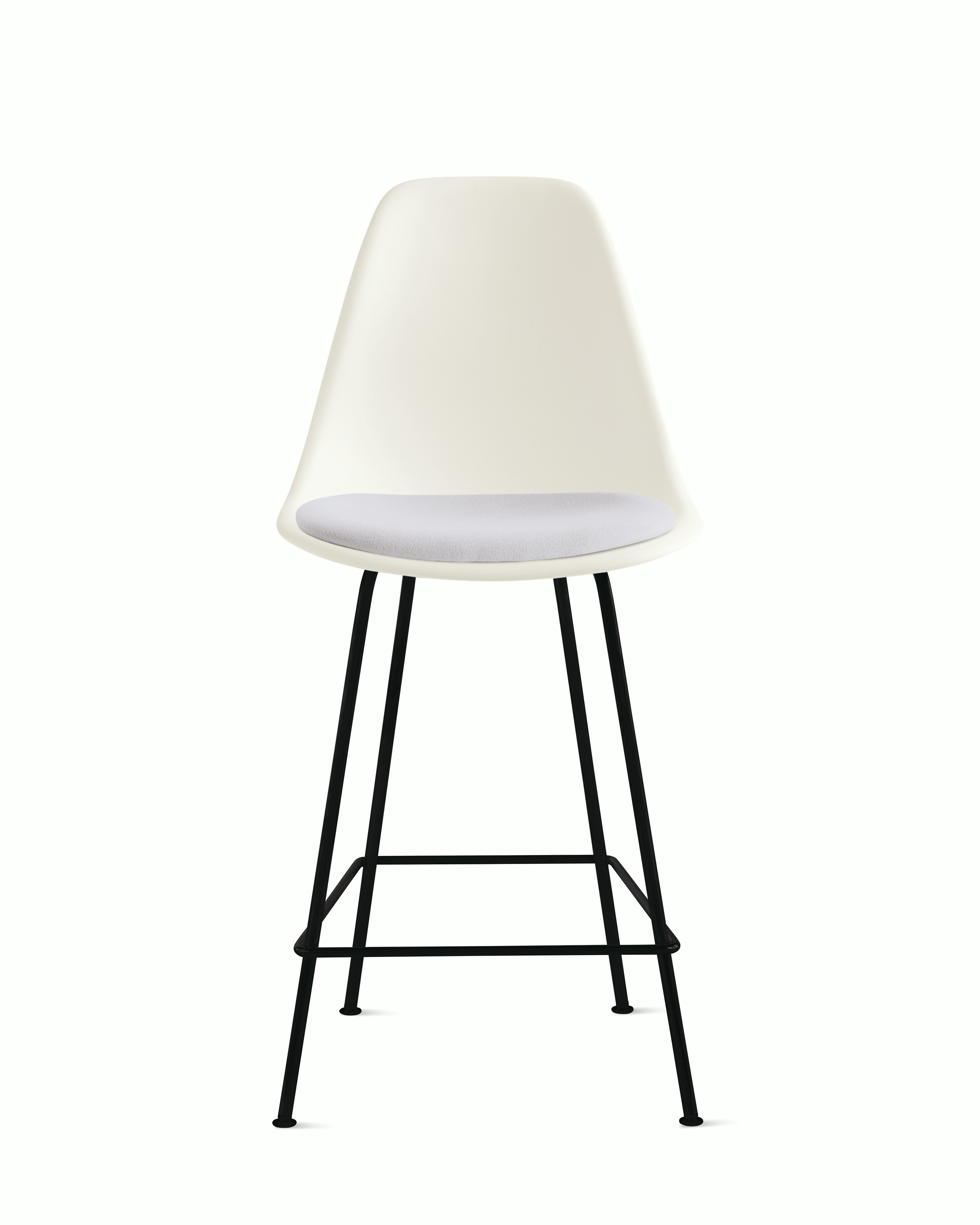Eames Molded Plastic Stool with Seat Pad