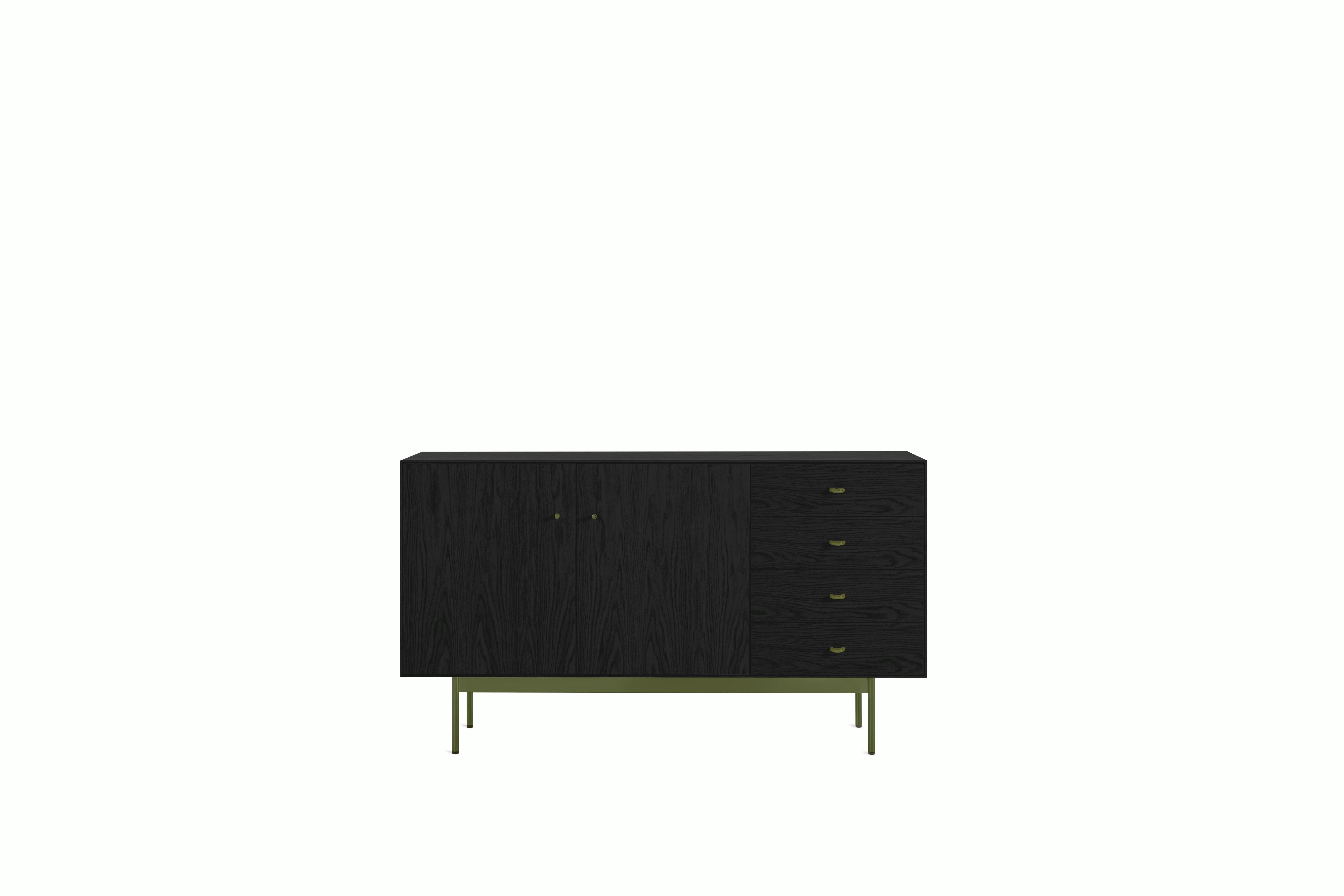 Loop Credenza, black, green