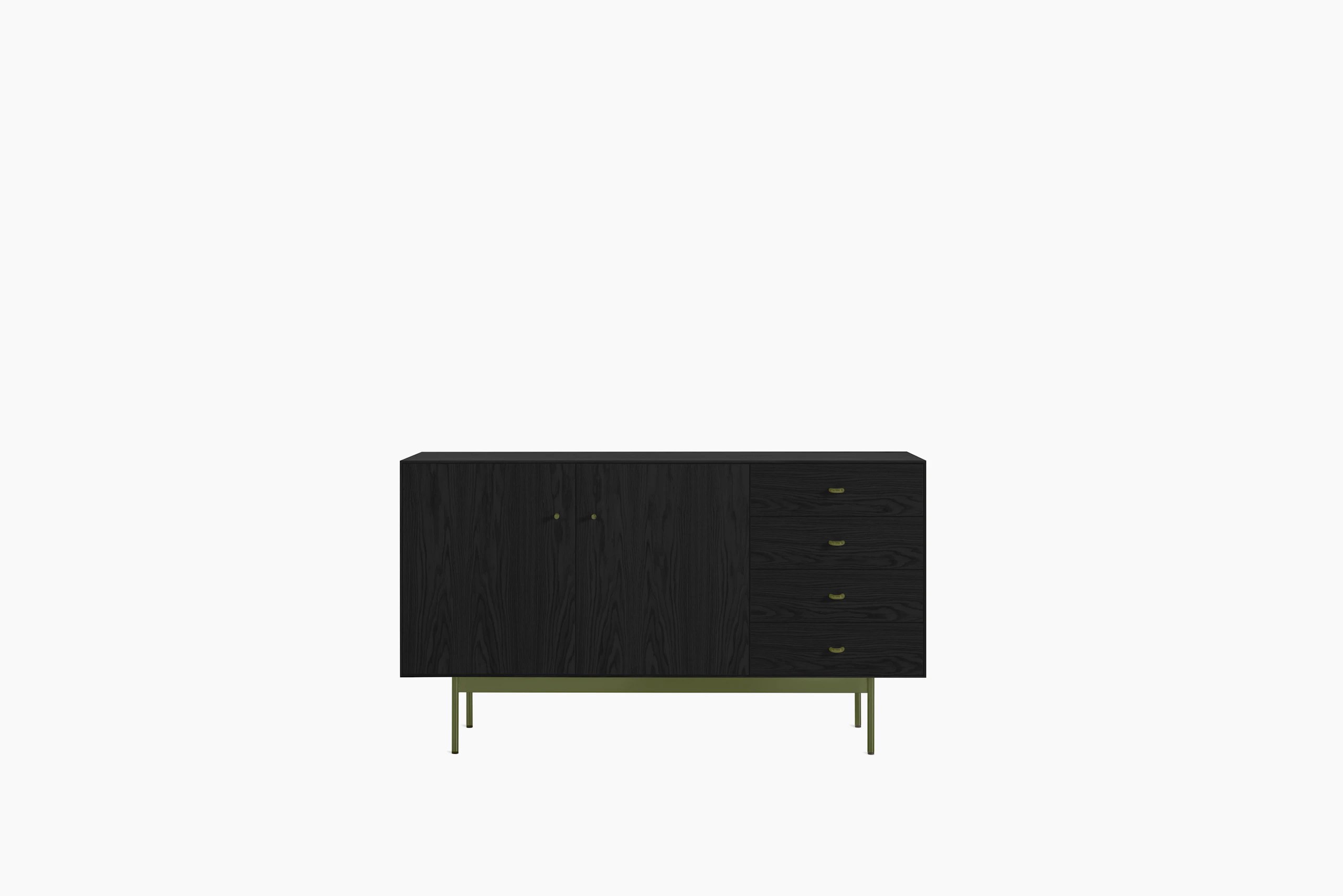 Loop Credenza, black, green
