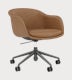 Fiber Conference Chair - Armchair,  Refine Leather,  Cognac,  Black Tube