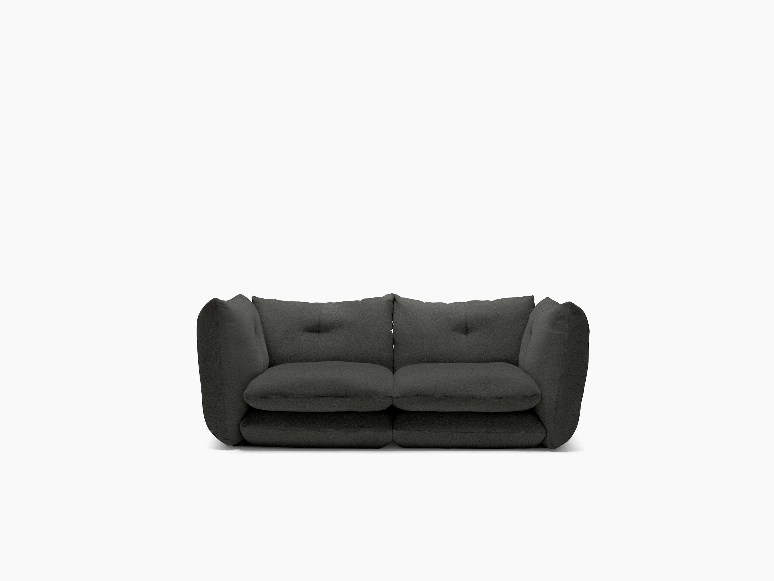 Pillo Sofa - Two Seater, Standard or Deep, Puff, Charcoal