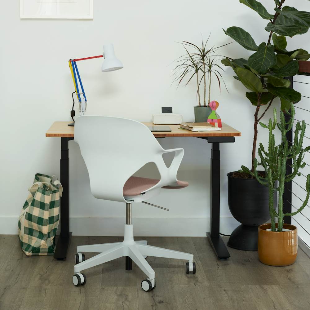 Jarvis Bamboo Standing Desk with Zeph Task Chair