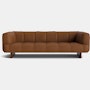 Quilton Lift Sofa - 3-Seat Sofa, Prone Leather, Ledge, Lacquered Walnut