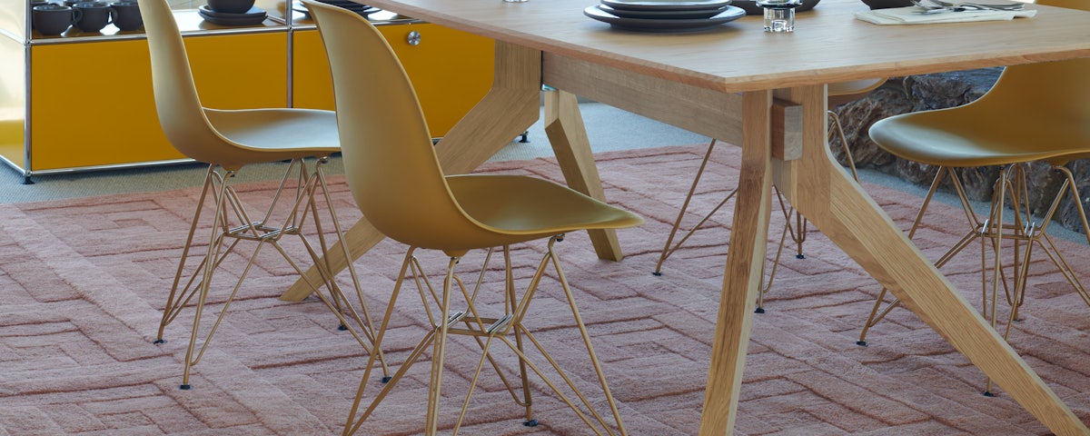 Terre Hantufted Wool Rug and HM x HAY Eames Shell Chair