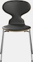 Ant Upholstered Chair,   Essential Leather,  Clear Lacquered Veneer,   Black,   Oak
