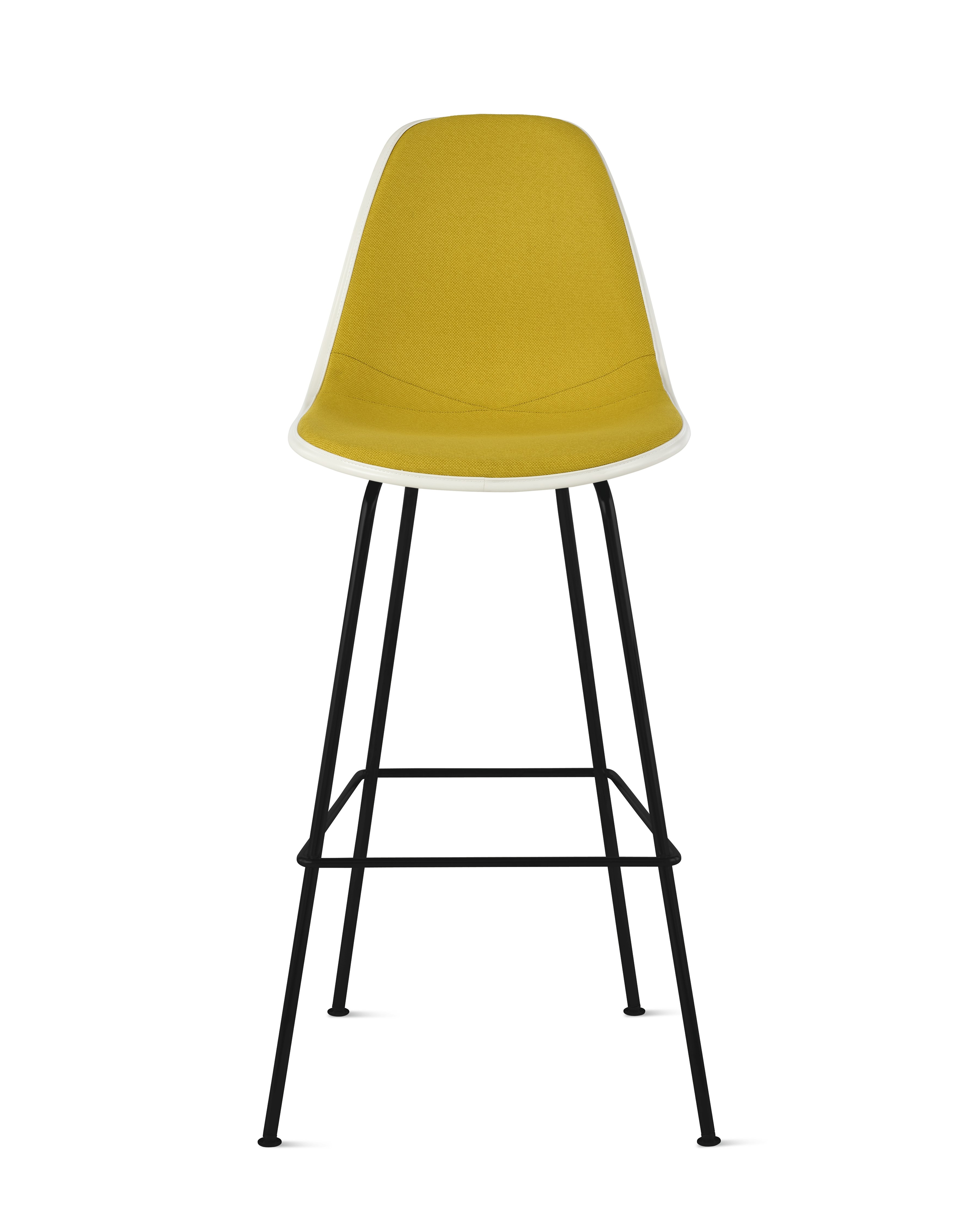 Eames Upholstered Molded Plastic Stool