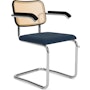 Cesca Chair With Upholstered Seat Pad Cesca Upholstered Seat Armchair