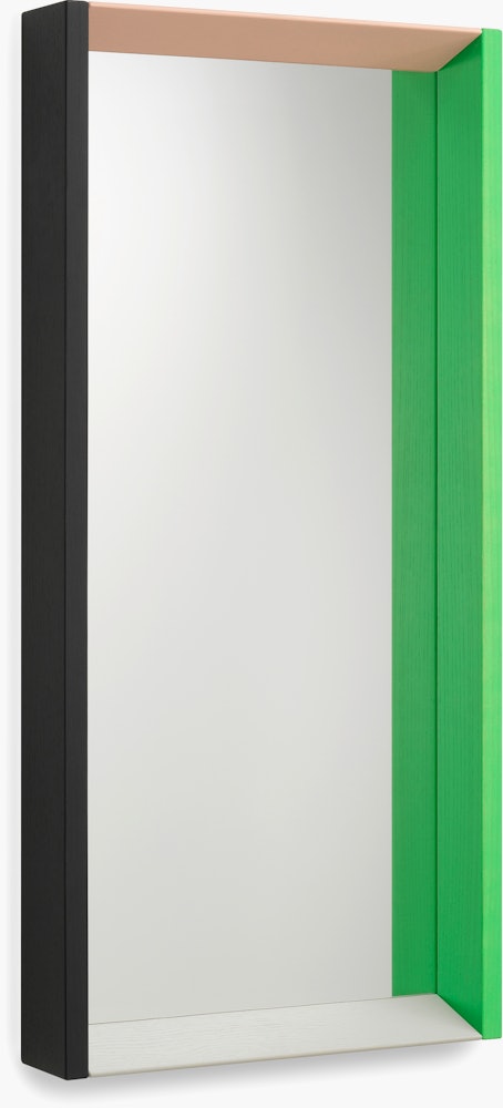 Colour Frame Mirror,  Green/Pink,  Medium