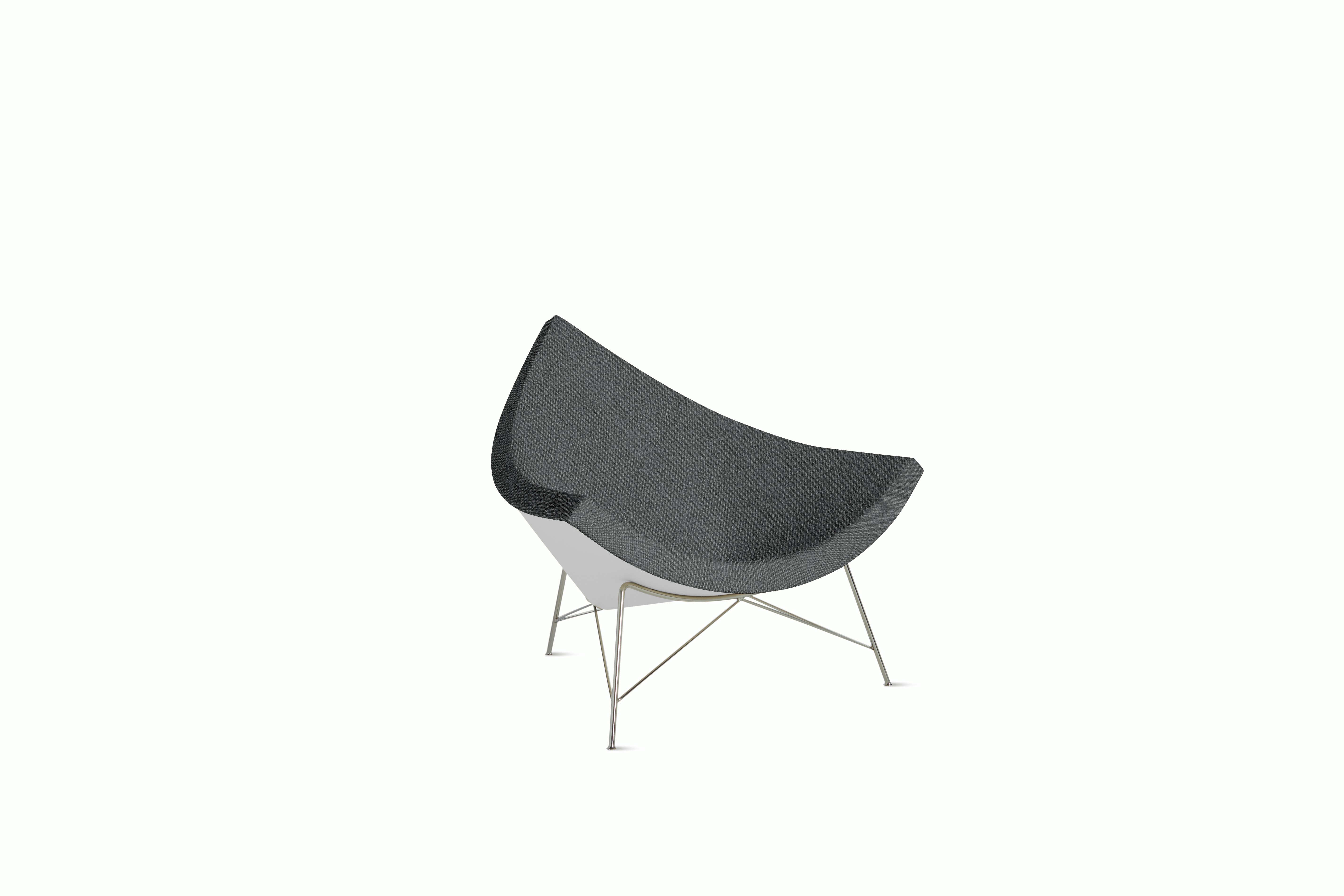 Nelson Coconut Chair in Beck 002 Molecule with Chrome Base