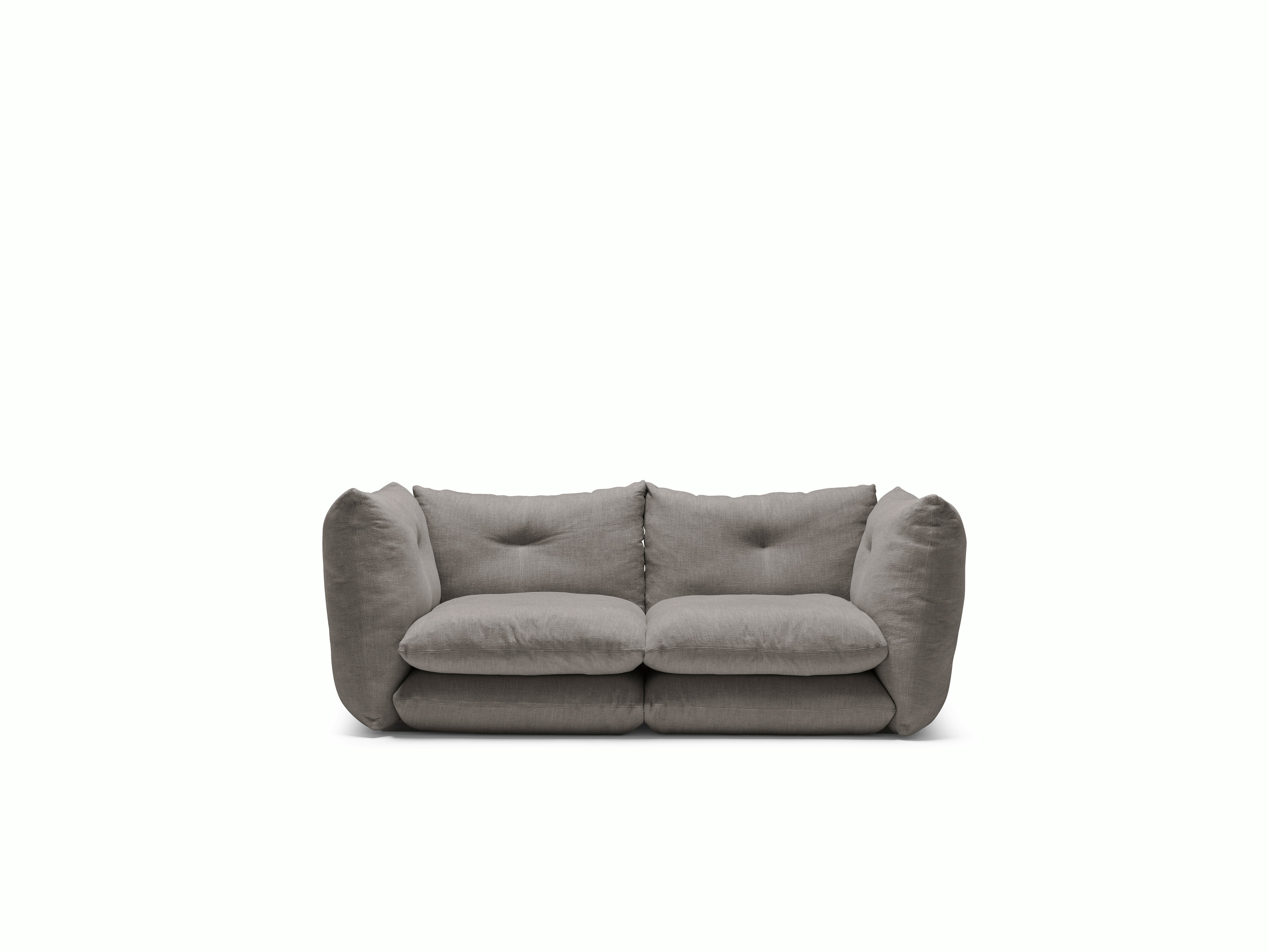 Pillo Sofa -  Two Seater,  Standard or Deep,  Haven,  Pewter