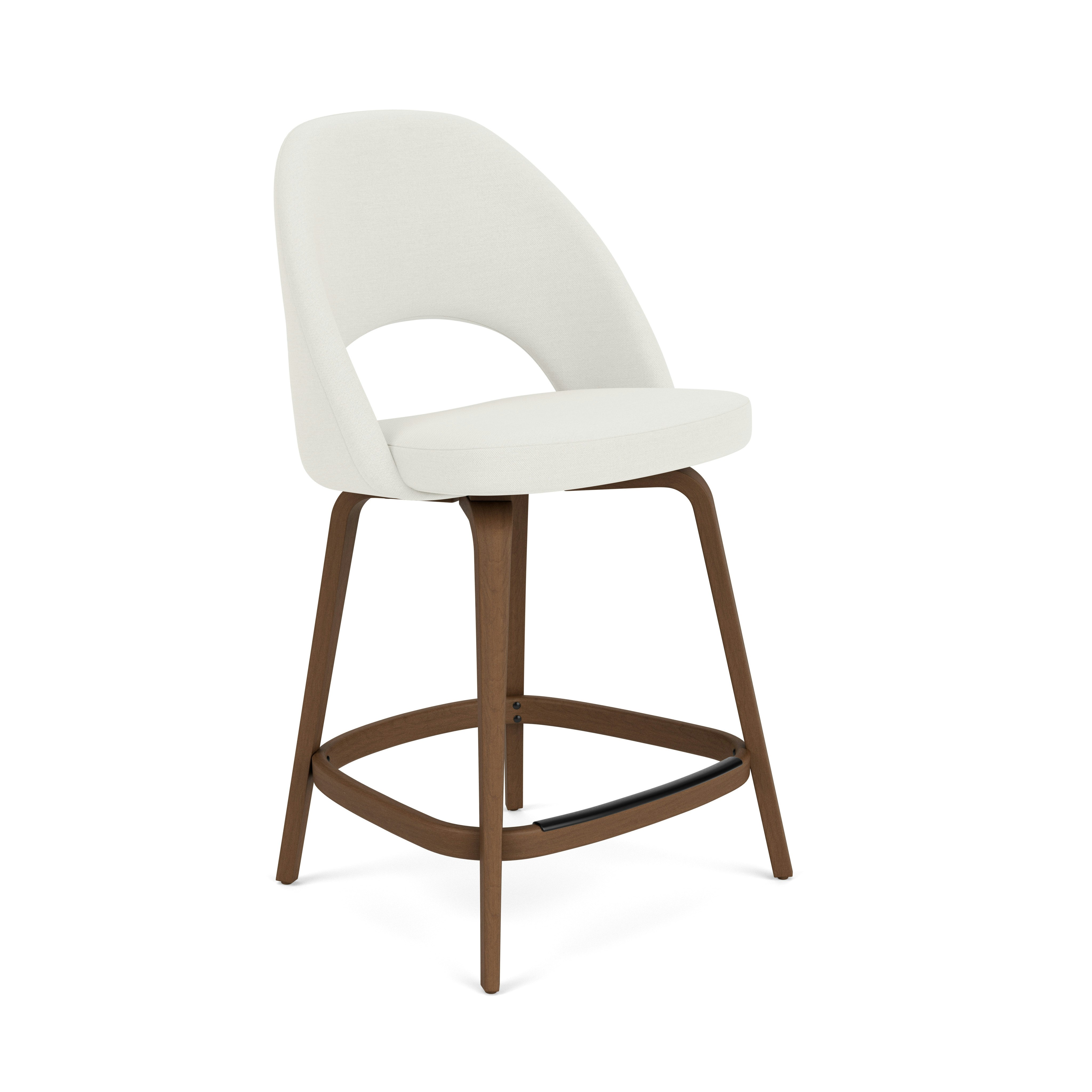 Saarinen Executive Stool - Counter Height, Hourglass, Air, Light Walnut