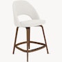 Saarinen Executive Stool - Counter Height, Hourglass, Air, Light Walnut
