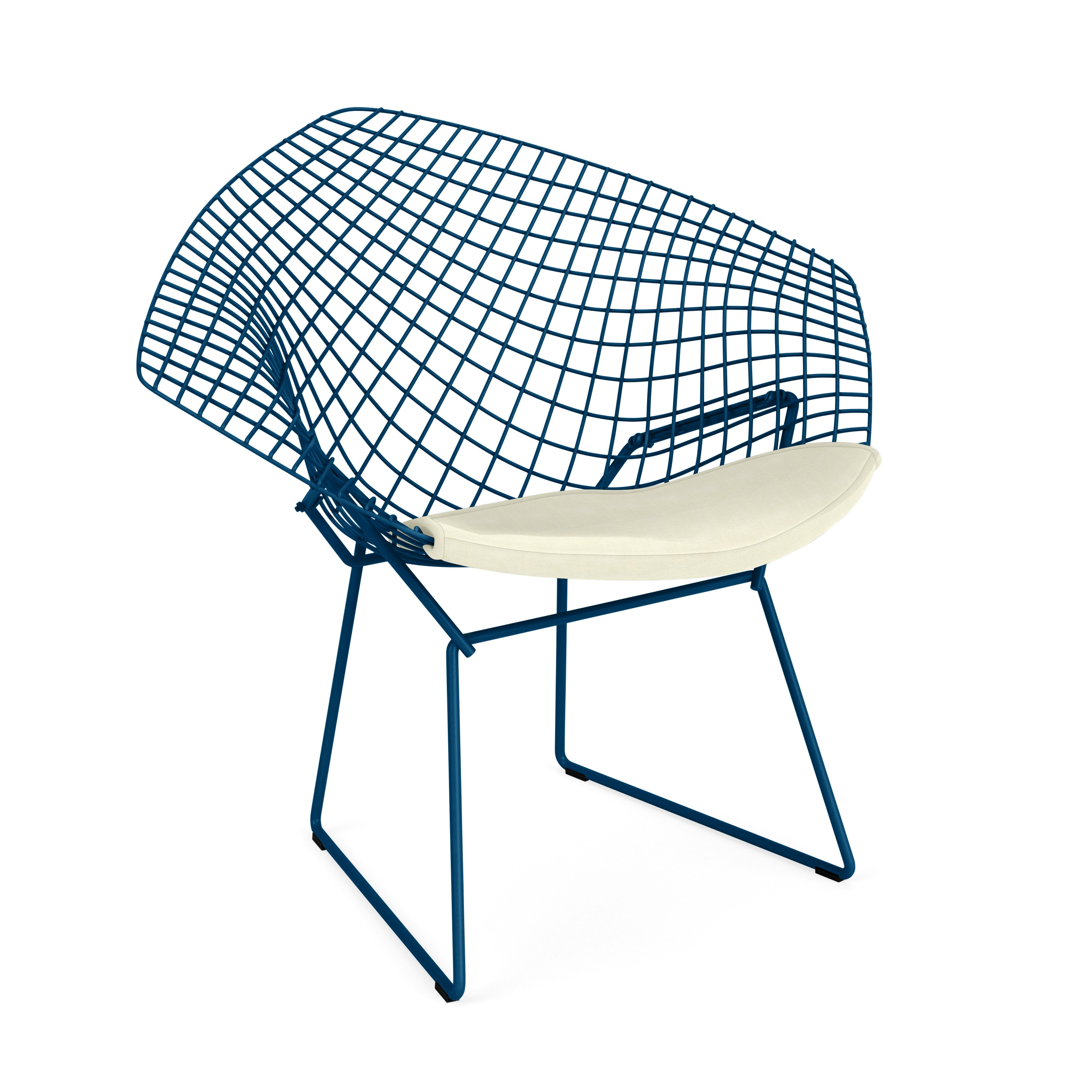 Bertoia Diamond Chair,  Blue,  Seat Pad,  Crossroad,  Pearl