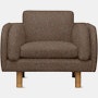 Moreno Lounge Chair - Novato,  Chocolate,  Oak