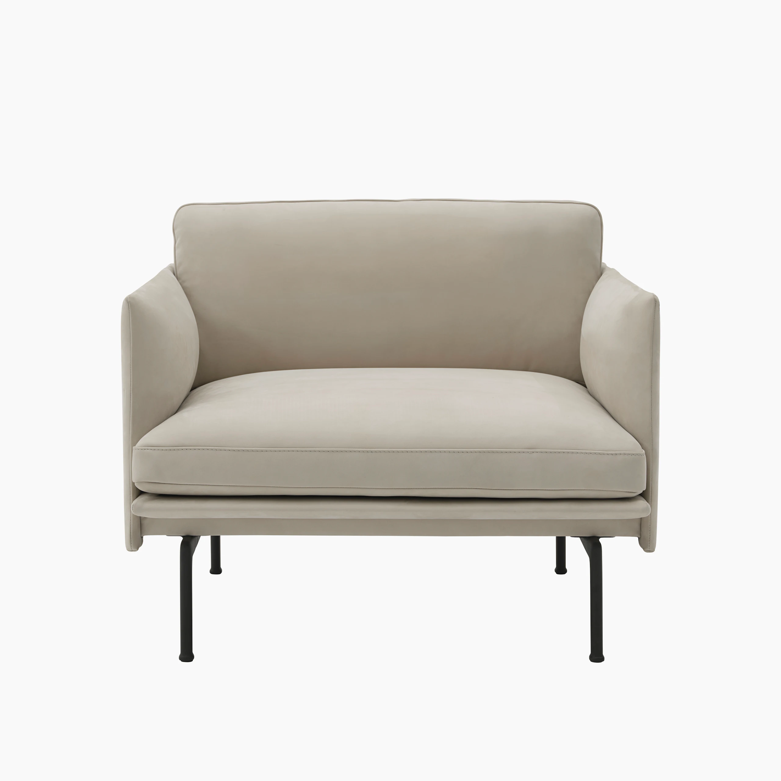 Outline chair allure leather moon black muuto