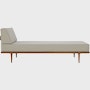 Nelson Daybed - Side Bolster,  Walnut,  Checker,  Black / White,  Taper