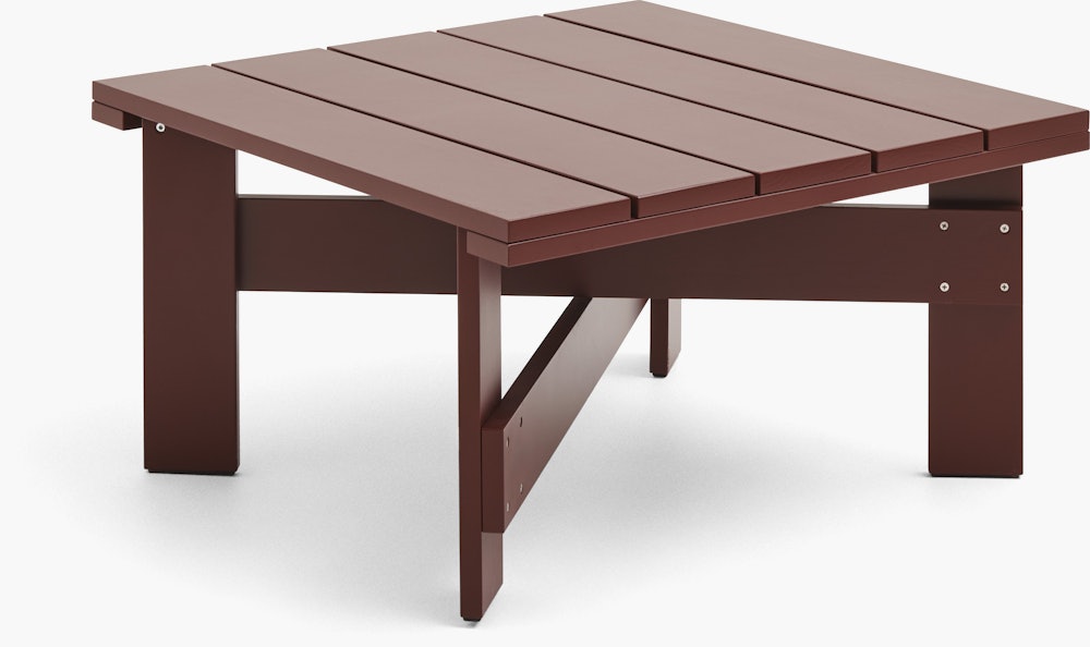Crate Coffee Table - 29.5" x 29.5"", Iron Red"