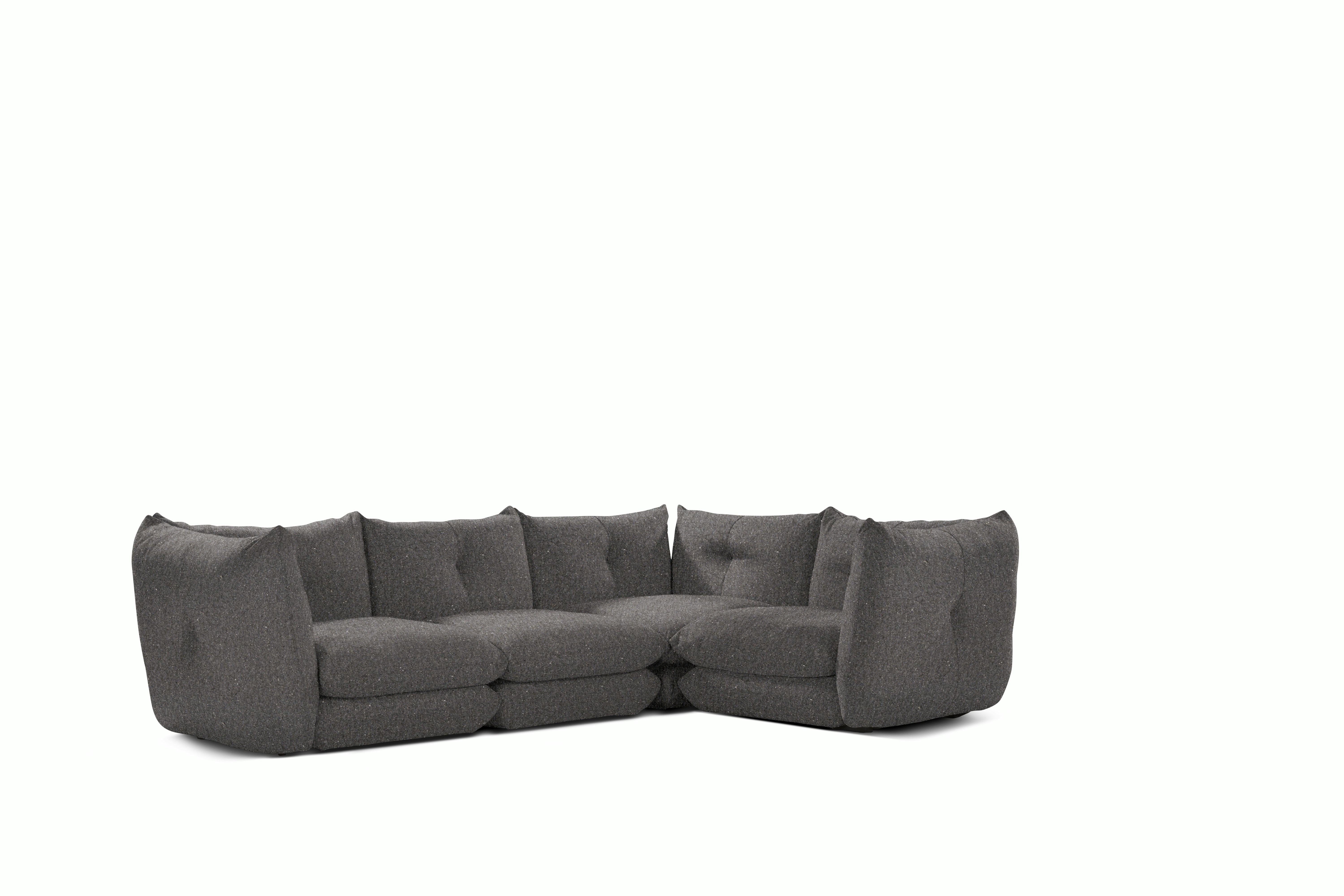 Pillo Sectional -  Right Four seater Standard or Deep in Buzz Whirlwin d