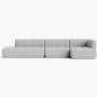 Quilton Sectional Chaise Quilton One-Arm Wide Sectional