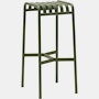 A Palissade Barstool in olive green.