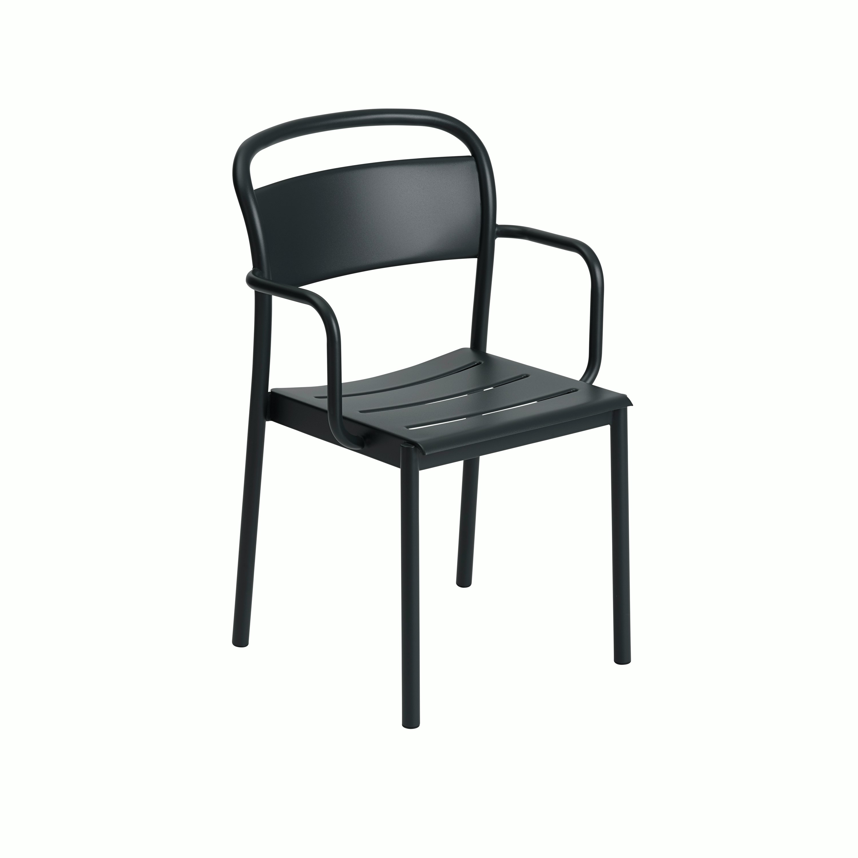 Linear steel armchair black Muuto