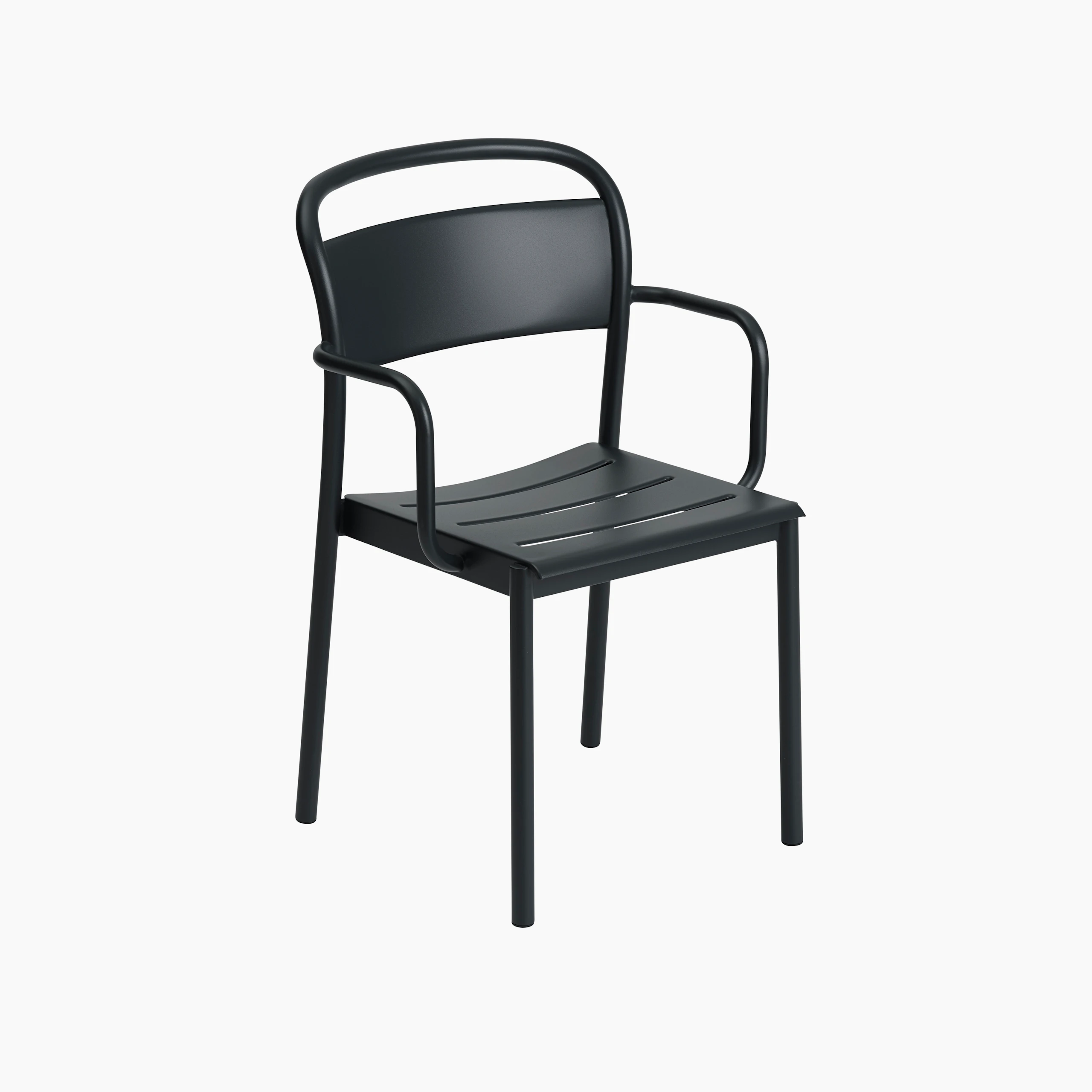 Linear steel armchair black Muuto