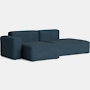 Mags SL Sectional Chaise - Left, Pecora, Blue