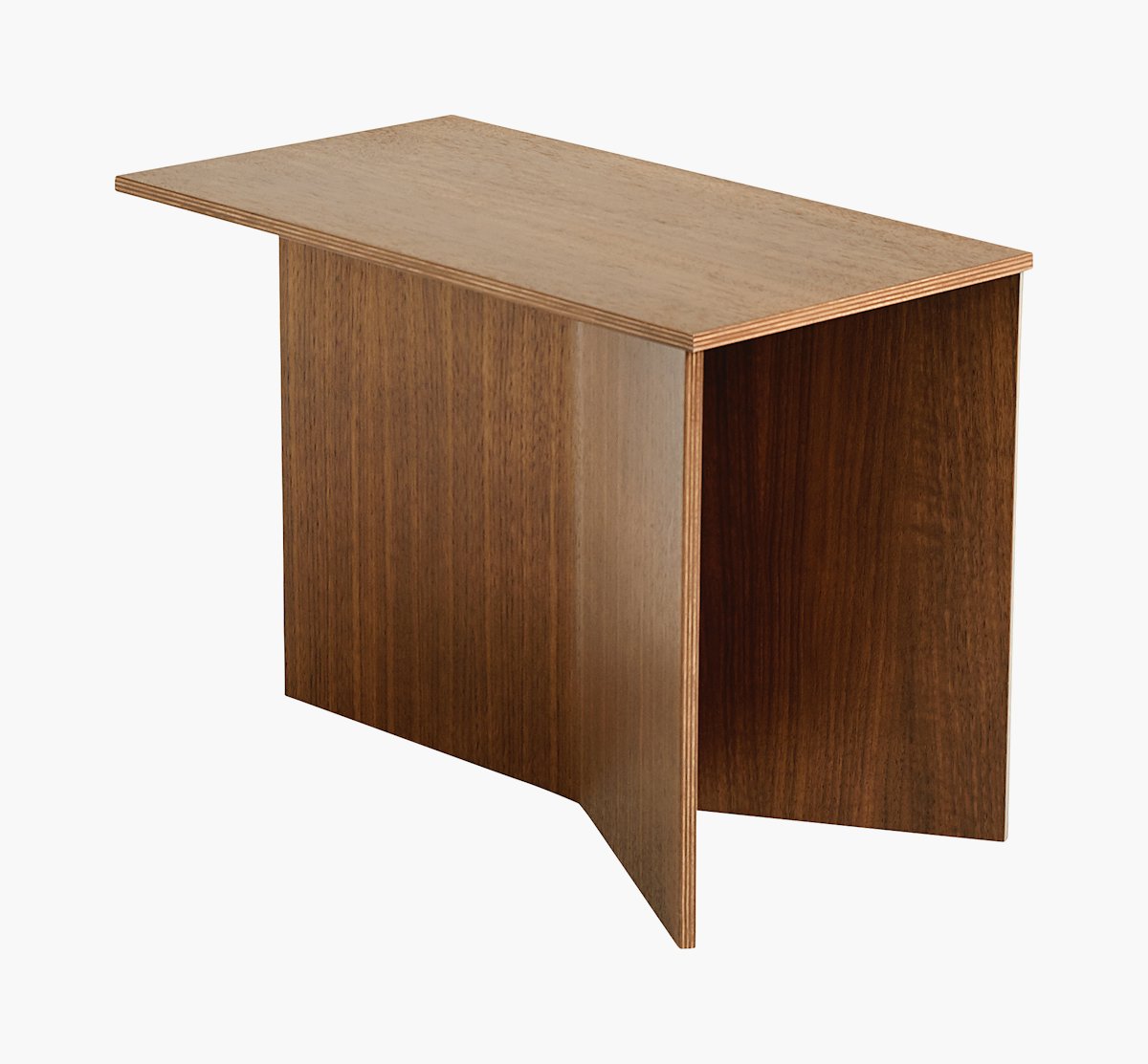 Wood Slit Side Table, Walnut