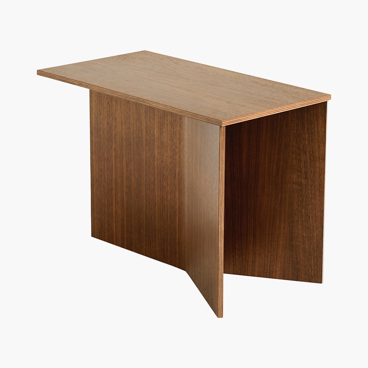 Wood Slit Side Table, Walnut