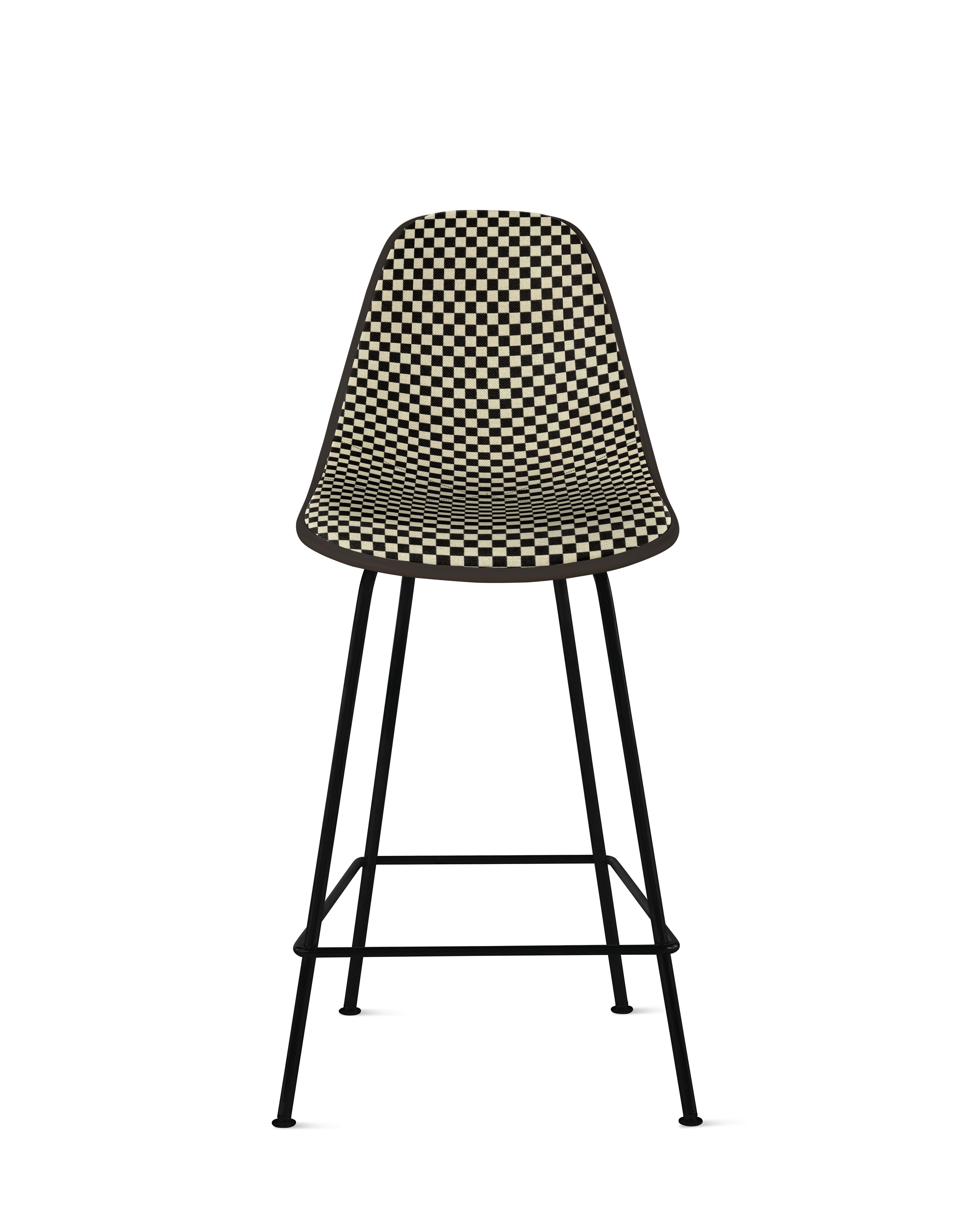 Eames Upholstered Molded Plastic Stool