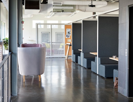Rockwell Unscripted Individual Refuge rockwell unscripted highback lounge occasional table square side table creative wall banquette booths private enclave refuge k.lounge bench with back creative wall perforated steel fixed fins hospitality