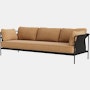 Can 3-Seat Sofa - Linara, 142 Spice, Black / Black