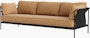 Can 3-Seat Sofa - Linara, 142 Spice, Black / Black