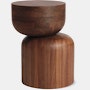 A Hew Side Table in a walnut finish.