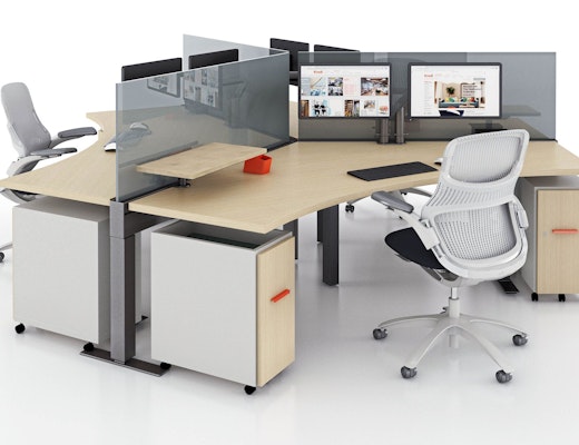 antenna workspaces 120 degree planning wokrsations open plan height-adjustable table