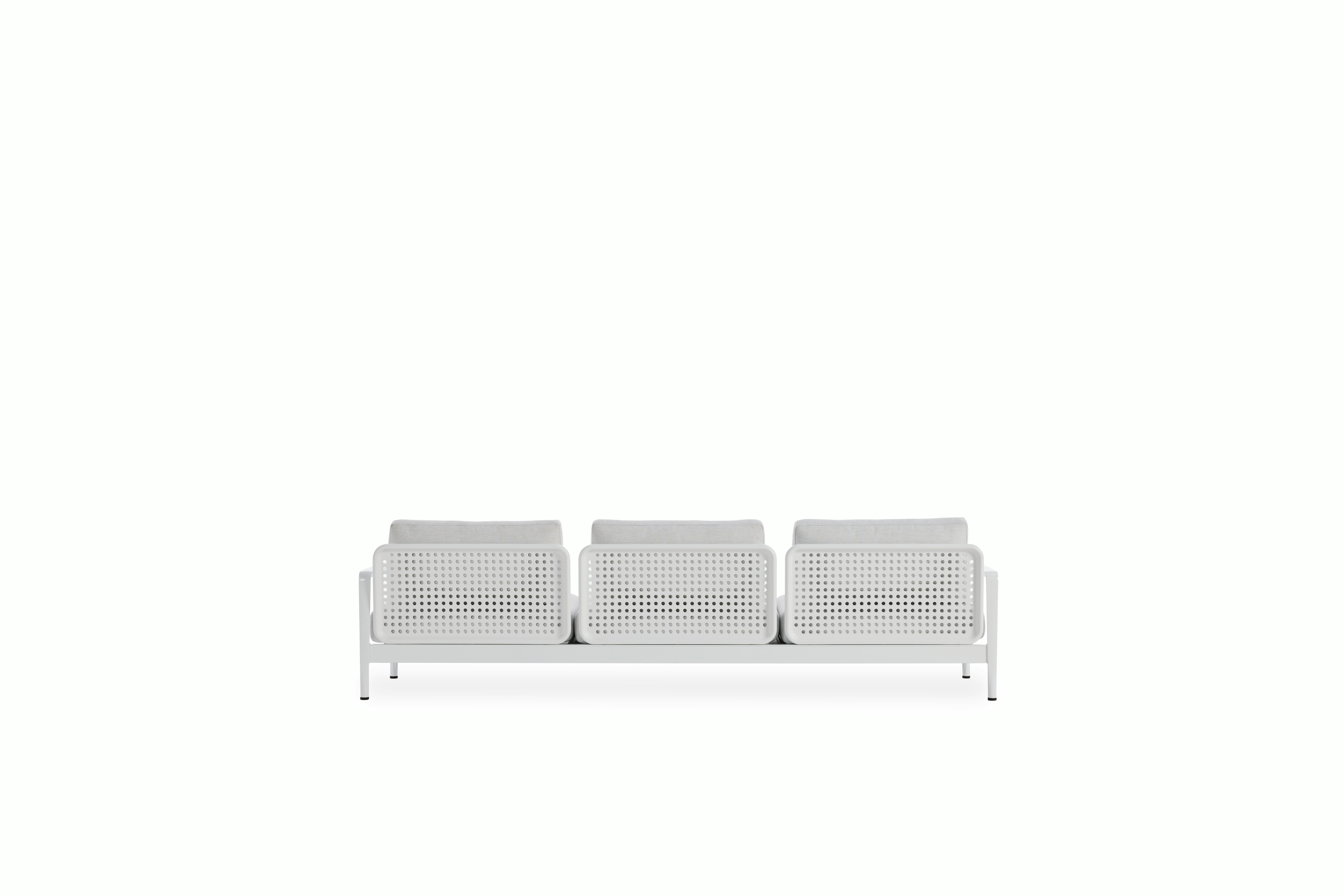 Lissoni Outdoor Sofa - Three Seat,  white