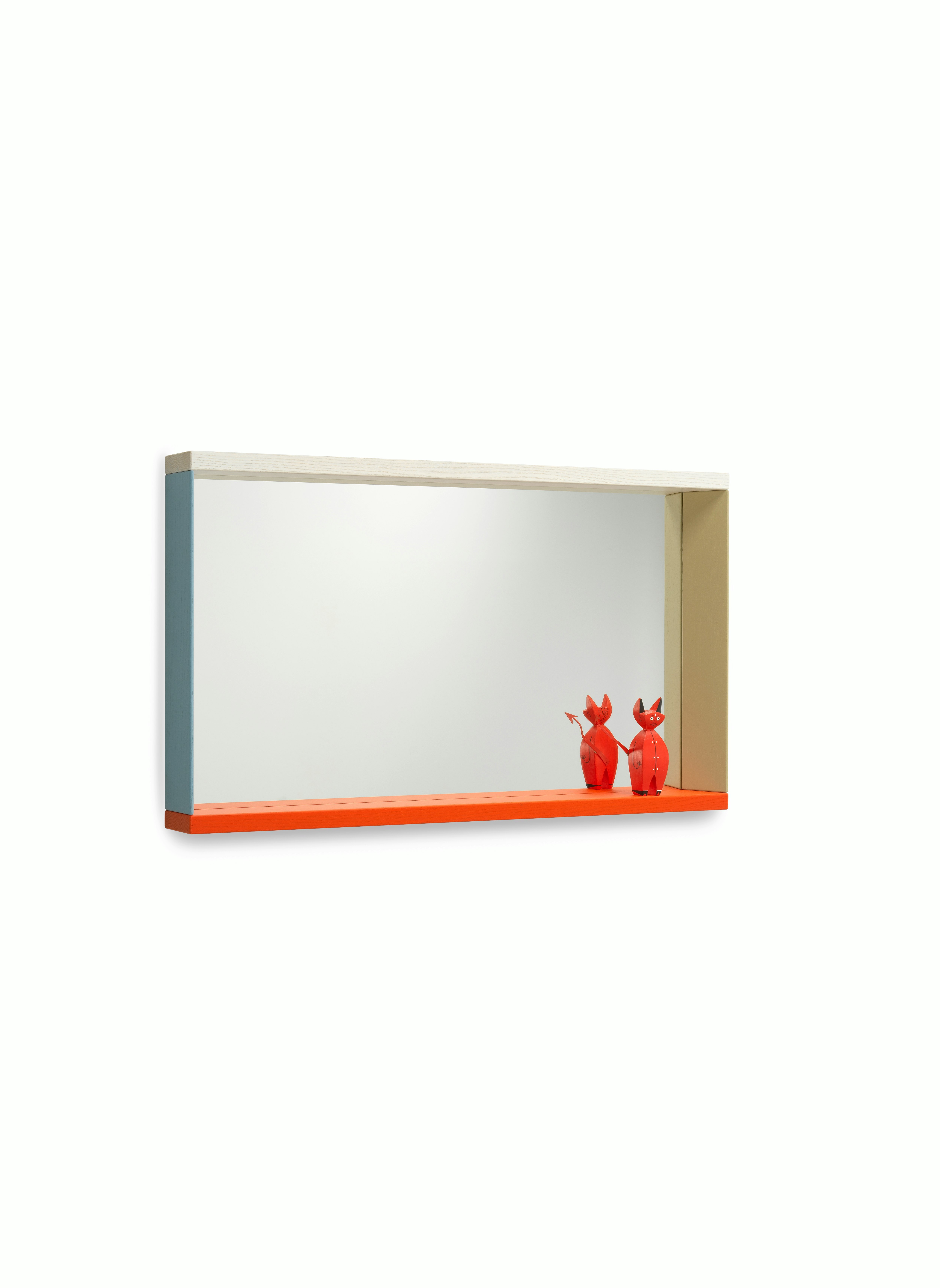 Colour Frame Mirror,  Blue/Orange,  Medium