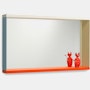 Colour Frame Mirror,  Blue/Orange,  Medium