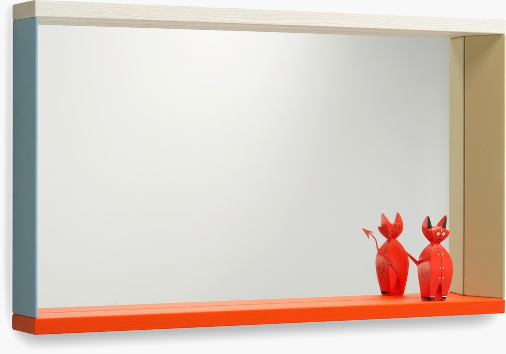 Colour Frame Mirror,  Blue/Orange,  Medium