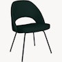 Saarinen Executive Side Chair - Volo Leather,  Arbor Shade,  Black