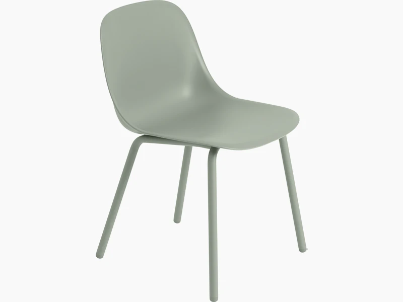 Fiber outdoor side chair dusty green