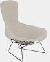 Bertoia Bird Lounge Chair, Black, Full Cover, Crossroads, Almond