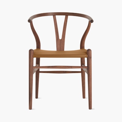 CH24 Wishbone Chair Leather Seat 
